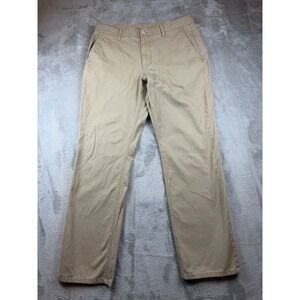 Bonobos Washed Chinos Pants Men's Straight Fit 34x32 Beige Khaki Cotton Casual